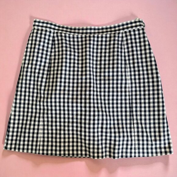 TOMMY HILFIGER Plaid Silk Cotton Blend Golf Skort Size 8 - Picture 1 of 10